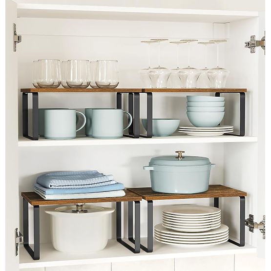 Sada 2 bambusových polic GINGER RUSTIC