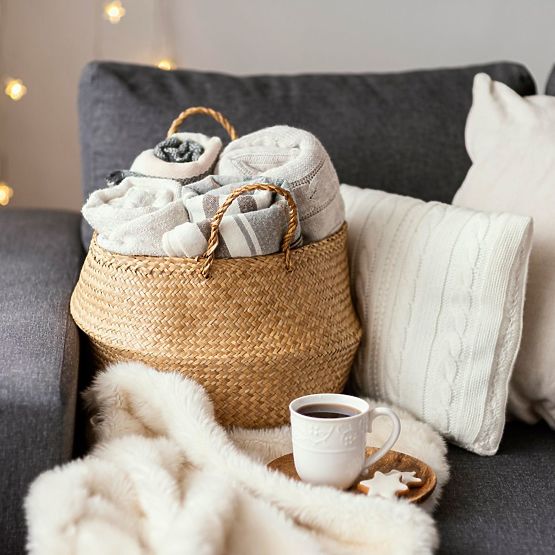 Sada 3 ks přírodních košů BOHO