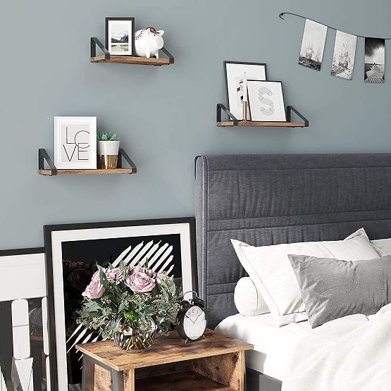 Sada 3 loftových polic SIRIN černá