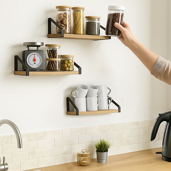 Sada 3 loftových polic SIRIN craft