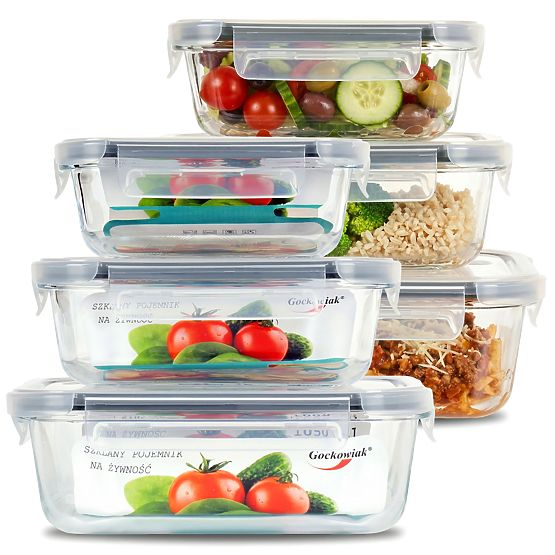 Sada 6 skleněných nádob na potraviny AMALFI