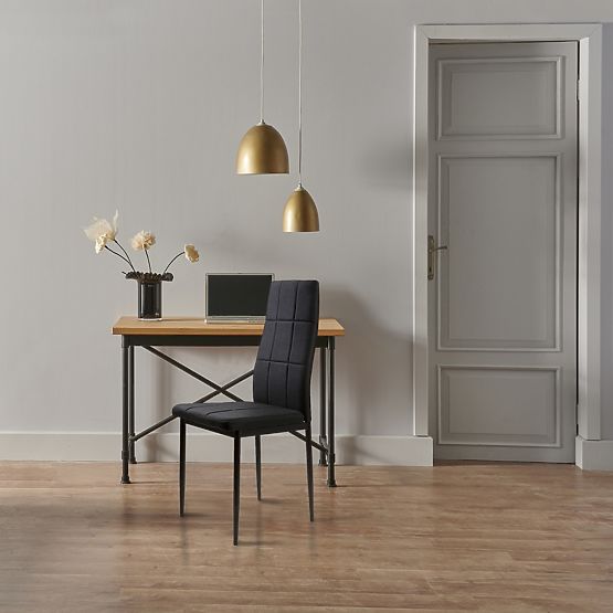 Sada čalouněných židlí do jídelny a obývacího pokoje 4ks černé