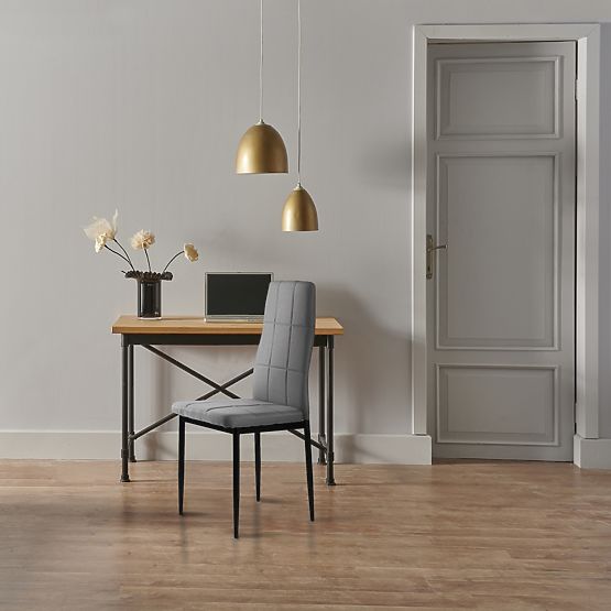 Sada čalouněných židlí do jídelny a obývacího pokoje 4ks šedé