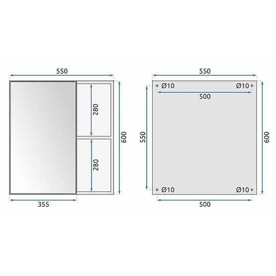 Sada koupelnového nábytku s umyvadlem Mario 60cm Bílý