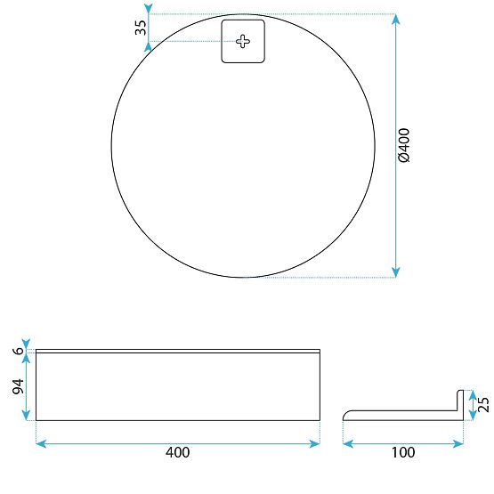 Sada koupelnového nábytku s umyvadlem Molly 40 cm Šedá