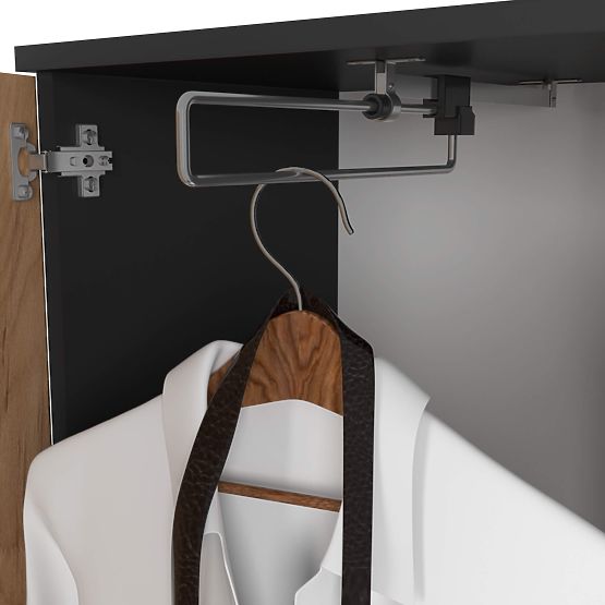 SADA NÁBYTKU DO PŘEDSÍNĚ ENTRO PK ČERNÁ / DUB CRAFT