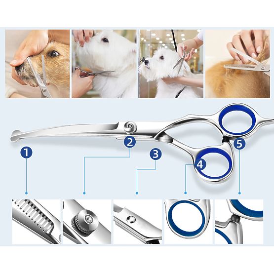 Sada nůžek pro zvířata GROMMY pro psa a kočku