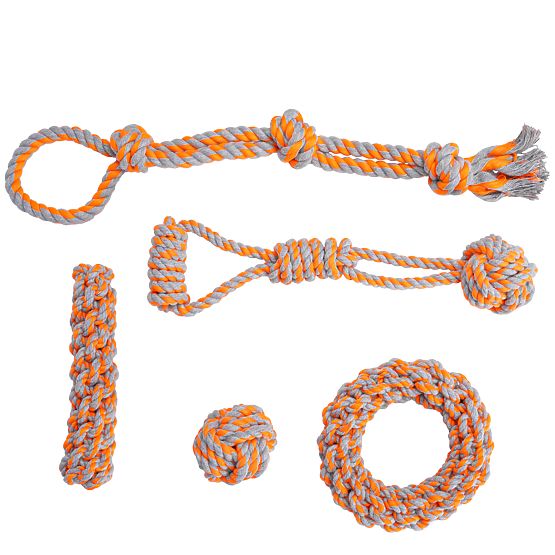 Sada přetahovacích hraček pro psy SPANKY 5 kusů