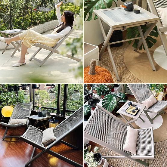 Sada terasového nábytku CHILL SAND lehátka a stolek