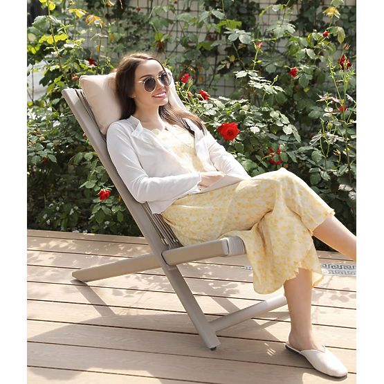 Sada terasového nábytku CHILL SAND lehátka a stolek