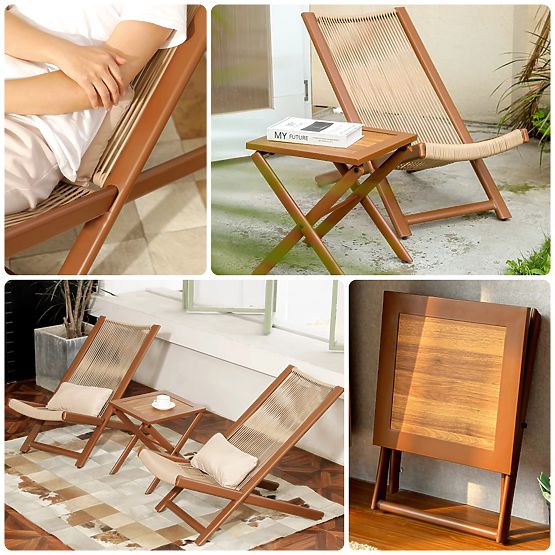 Sada terasového nábytku CHILL TOFFI lehátka a stolek