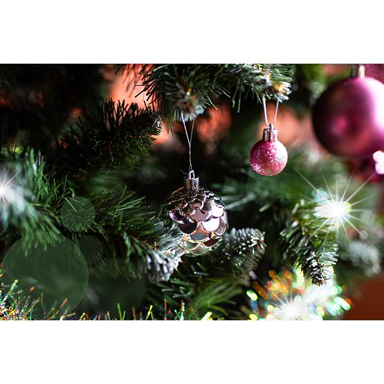 Sada vánočních ozdob Lila/Rose 208 ks