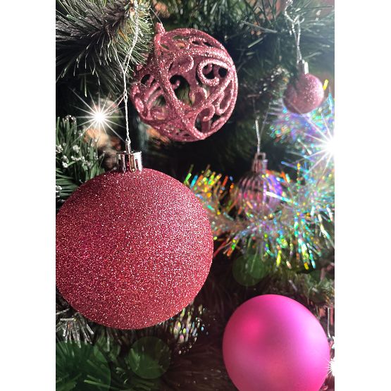 Sada vánočních ozdob Lila/Rose 208 ks
