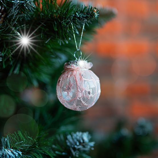 Sada vánočních ozdob Pink/White 115ks