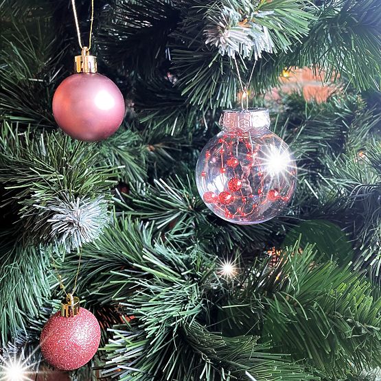 Sada vánočních ozdob Pink/White 115ks