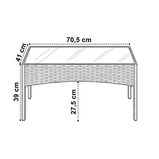 Sada zahradního nábytku CAMELIA černá černé polštáře