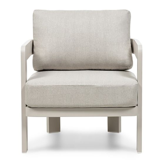 Sada zahradního nábytku Japori, hliníková, světle béžová, zaoblená