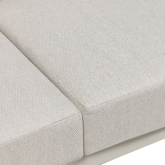 Sada zahradního nábytku Japori, hliníková, světle béžová, zaoblená