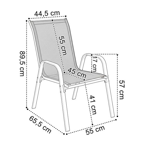 Sada zahradního nábytku PALMA stůl + 2 židle