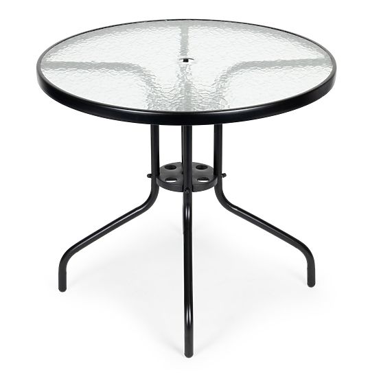 Sada zahradního nábytku stůl 4 židle slunečník