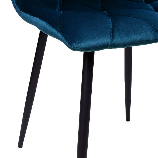 Sametová čalouněná židle Madison modrá Velvet