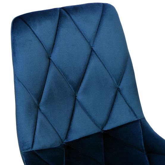 Sametová čalouněná židle Madison modrá Velvet