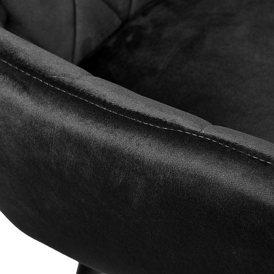 Sametová židle ATLANTA VELVET černá
