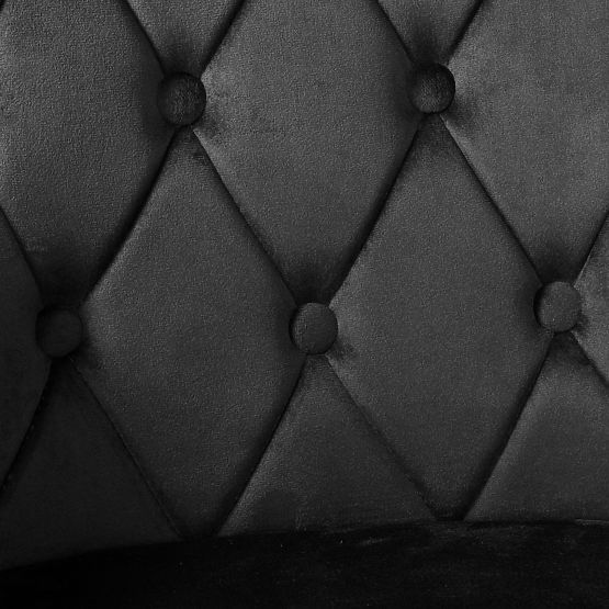 Sametová židle ATLANTA VELVET černá