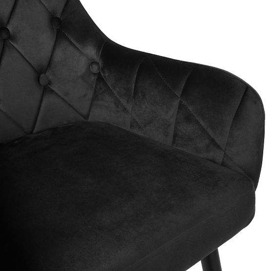 Sametová židle ATLANTA VELVET černá