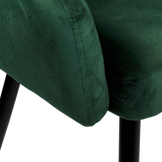 Sametová židle ATLANTA VELVET tmavě zelená