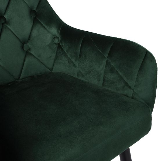 Sametová židle ATLANTA VELVET tmavě zelená