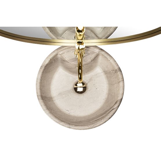 Samostatně stojící keramické umyvadlo Blanka Natural Matt Mramor