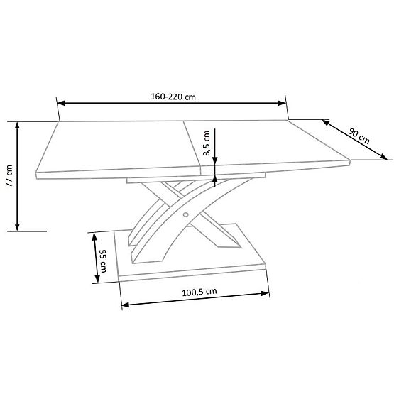 SANDOR rozkládací stůl dub zlatý 