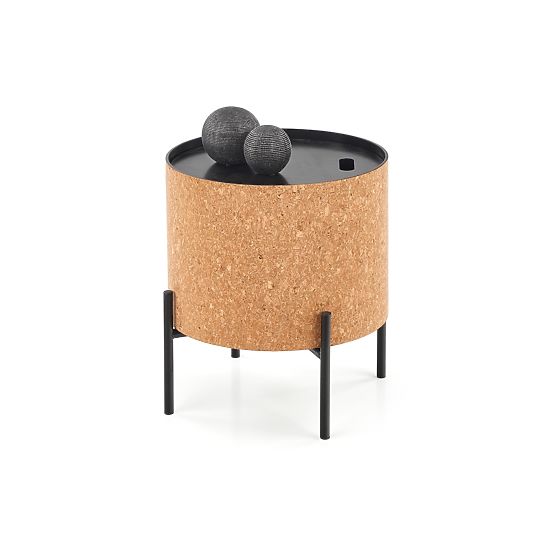 SASHA stolek přírodní/černý (1p=1ks)