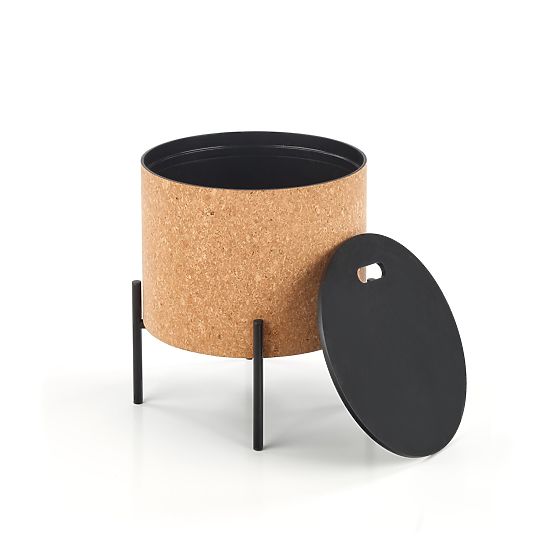 SASHA stolek přírodní/černý (1p=1ks)