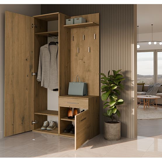 Šatní skříň DUO DUB ARTISAN