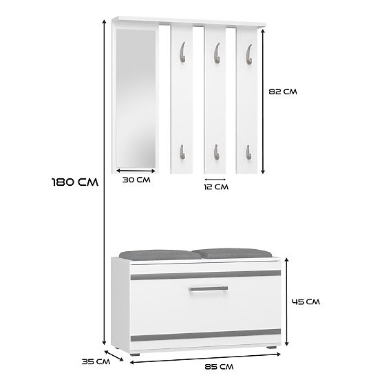 Šatní skříň Opal OPAL BÍLÁ