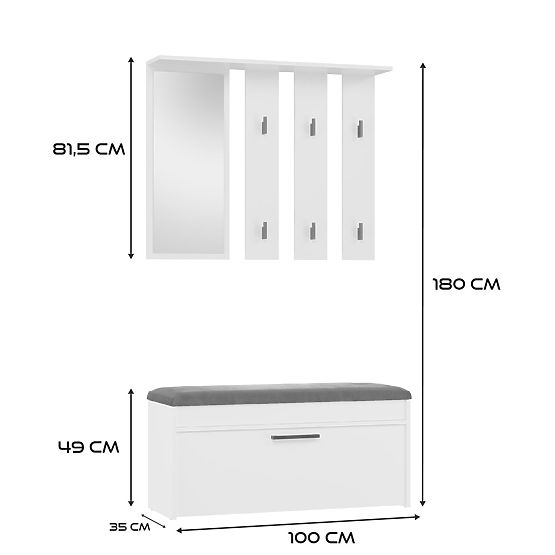 Šatní skříň Parma PARMA BÍLÁ