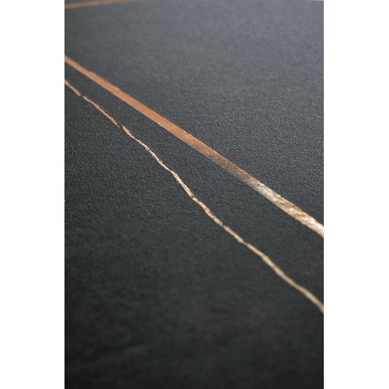 SCALITA konferenční stolek černý mramor / černý / zlatý 