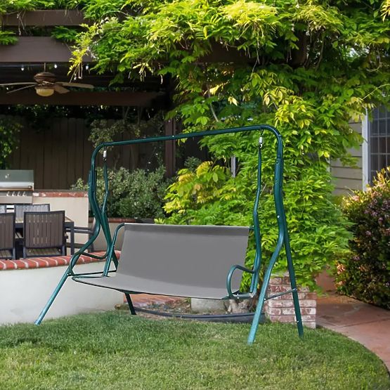 Sedák podložka na zahradní houpačku 120 x 93 cm šedá ModernHome