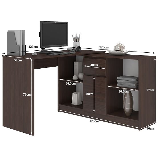 SESTAVA CLP B-17 KOMODA + PSACÍ STŮL WENGE