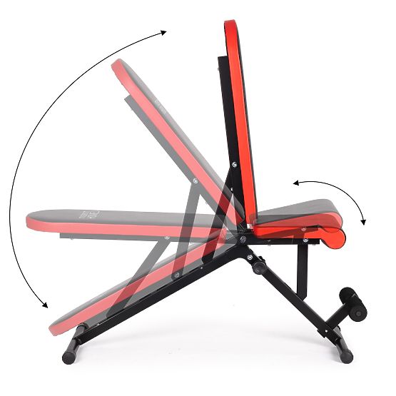 Šikmá posilovací lavice s nastavitelnou opěrkou