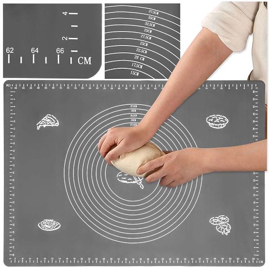 Silikonová pracovní deska SELMA grafitová 70x50 cm