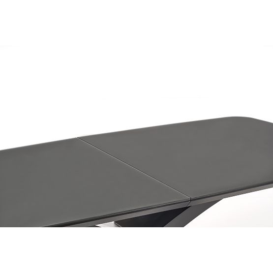 SILVESTRO rozkládací stůl deska - tmavě šedá, noha - černá 