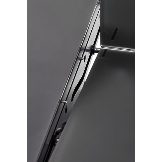 SILVESTRO rozkládací stůl deska - tmavě šedá, noha - černá 