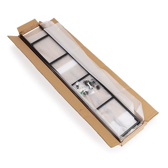 Široký moderní dřevěný regál LOFT s 5 policemi