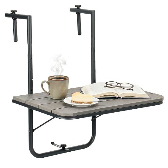 Skládací balkonový stolek ARETTO šedý