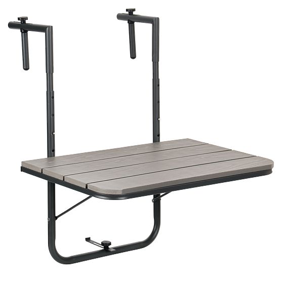 Skládací balkonový stolek ARETTO šedý