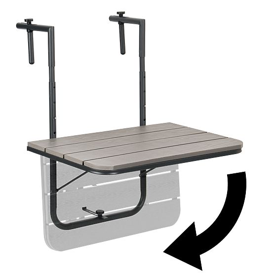 Skládací balkonový stolek ARETTO šedý