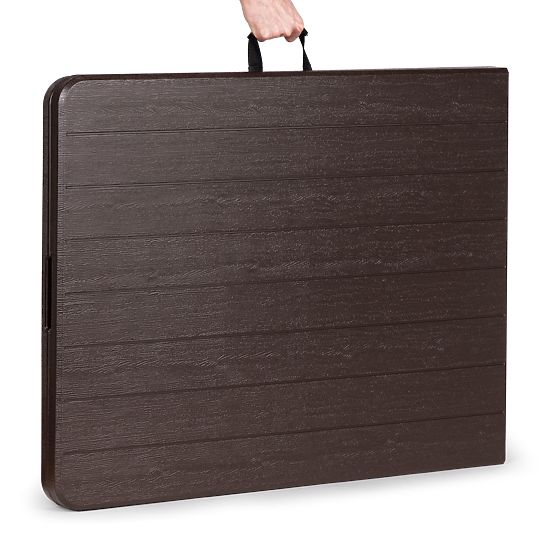 Skládací cateringový banketový zahradní stůl 180 cm hnědý ModernHome